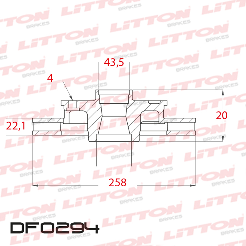 LITTON DISCO FRENO ECOSPORT 1.6 2.0 16V 4X2 4X4 03 FOCUS TODOS 99 V/D