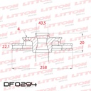 [DF0294.0500] LITTON DISCO FRENO ECOSPORT 1.6 2.0 16V 4X2 4X4 03 FOCUS TODOS 99 V/D