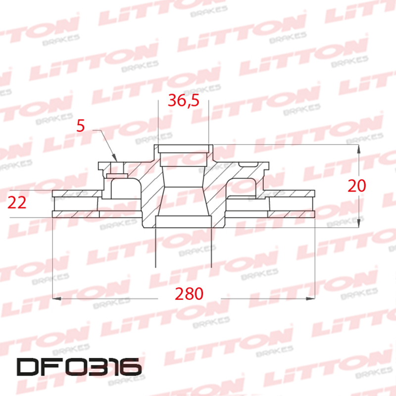 LITTON DISCO FRENO VW BORA 1.8i 2.0 1.9 TDi GOLF 1.8i 2.0 V/D