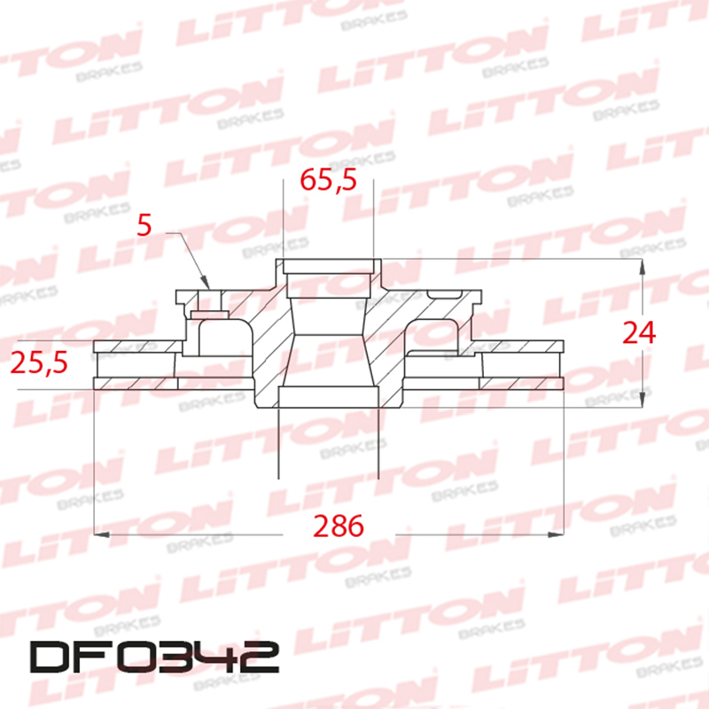 LITTON DISCO FRENO FORD RANGER S/ABS 4X4 95 V/D