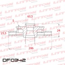 [DF0342.0500] LITTON DISCO FRENO FORD RANGER S/ABS 4X4 95 V/D