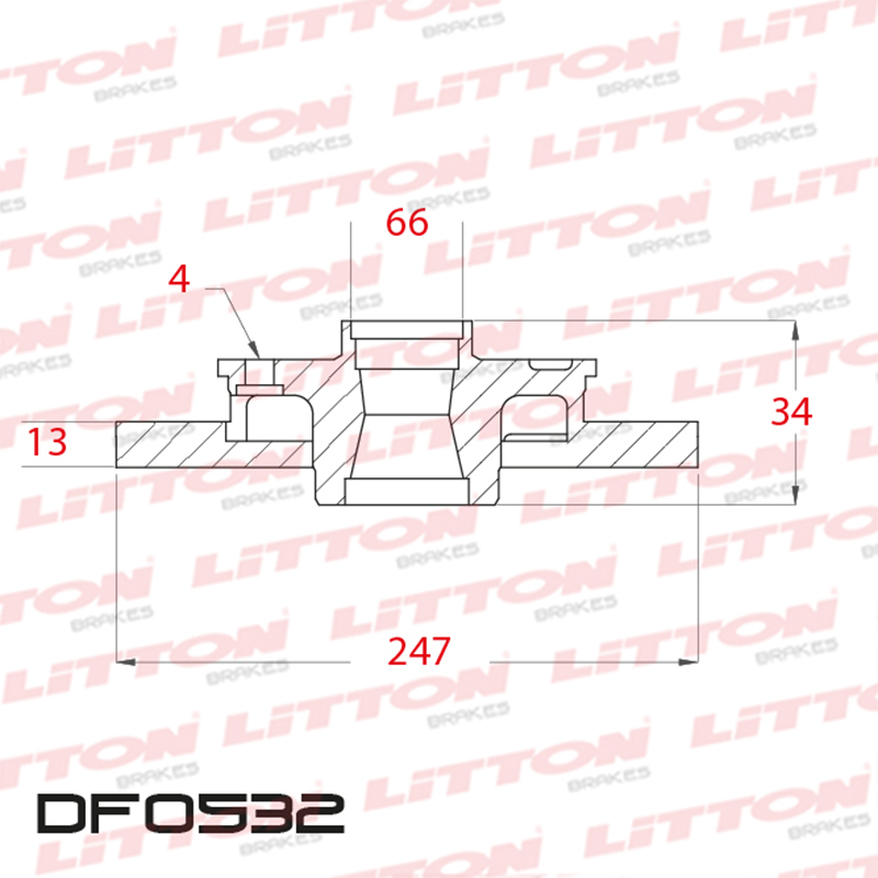 LITTON DISCO FRENO PEUGEOT 206 207 COMPACT HOGGAR 1.4 8V 1.4 HDi S/D