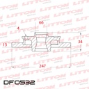 [DF0532.0500] LITTON DISCO FRENO PEUGEOT 206 207 COMPACT HOGGAR 1.4 8V 1.4 HDi S/D