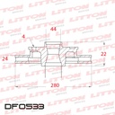 [DF0533.0500] LITTON DISCO FRENO MEGANE I 1.6 16V 1.9 D 2.0 MEGANE 2 1.5 DCi 1.6 16V SCENIC V/D