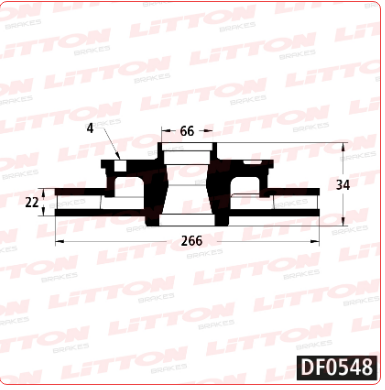 LITTON DISCO FRENO CITROEN BERLINGO C3 C4 PEUGEOT 206 207 208 307 PARTNER 16.16V 2.0i HDi V/D