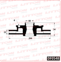 [DF0548.0500] LITTON DISCO FRENO CITROEN C3 C4 PEUGEOT 206 207 208 307 PARTNER 16.16V 2.0i HDi V/D