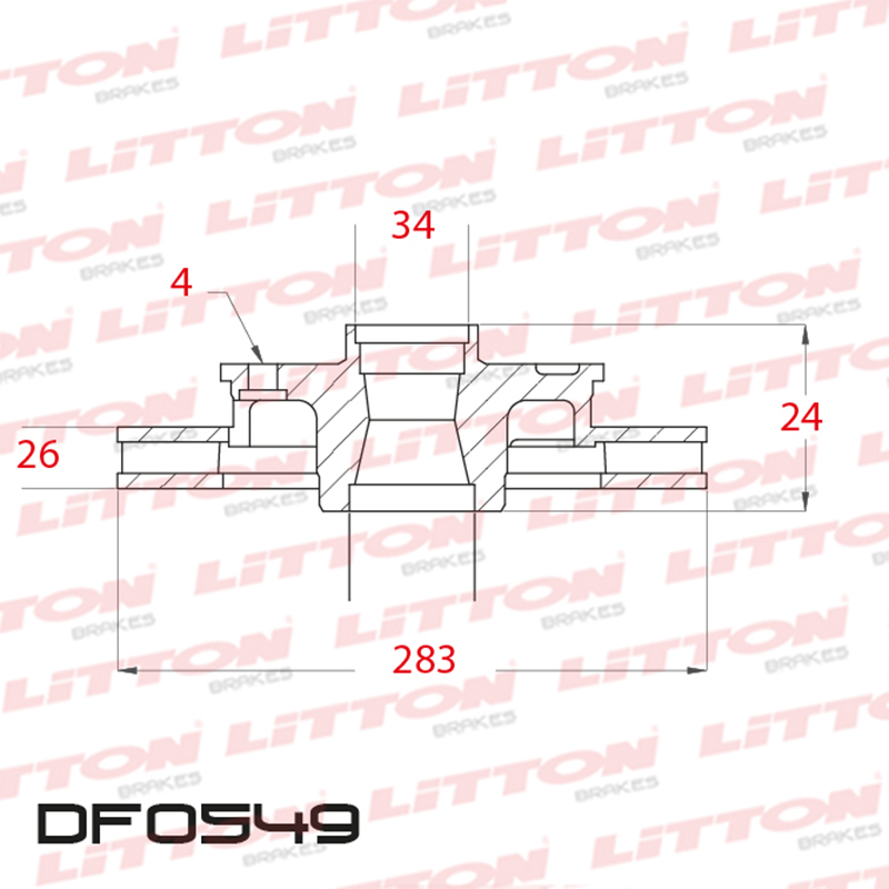 LITTON DISCO FRENO CITROEN C3 DS3 C5 DS4 PEUGEOT 207 3008 307 308 408 1.6 2.0 16V HDi V/D