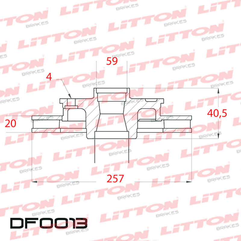 LITTON DISCO FRENO FIAT GRAND SIENA IDEA DOBLO 1.3 PALIO 1.6 - 1.8 16V PUNTO STRADA F500 ADVENTUREV/D