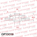 [DF0013.0500] LITTON DISCO FRENO CRONOS 1.3 >21 GRAND SIENA IDEA DOBLO 1.3 PALIO 1.6 1.8 16V PUNTO STRADA 500 ADVENTUREV/D
