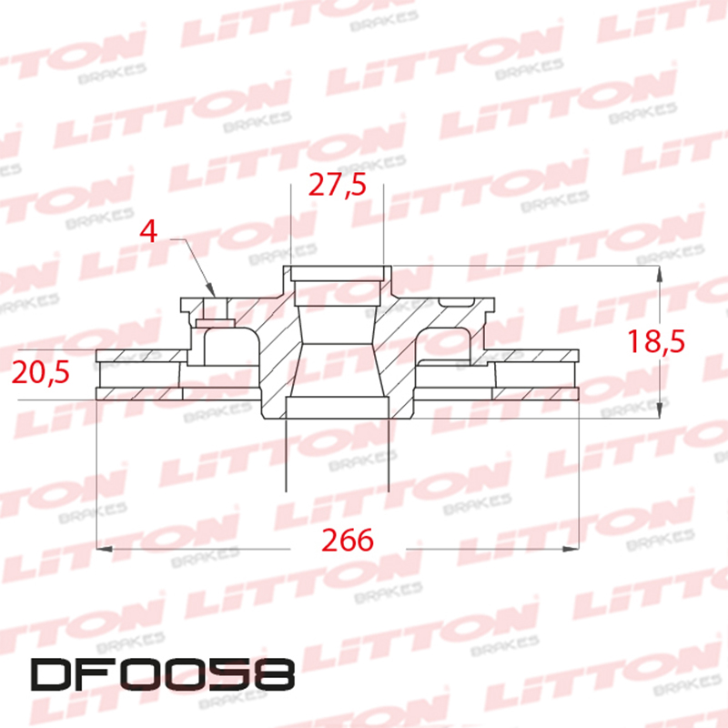 LITTON DISCO FRENO BERLINGO PEUGEOT 206 1.6 2.0 16V 306 405 1.9 SR TD PARTNER 98/.. V/D