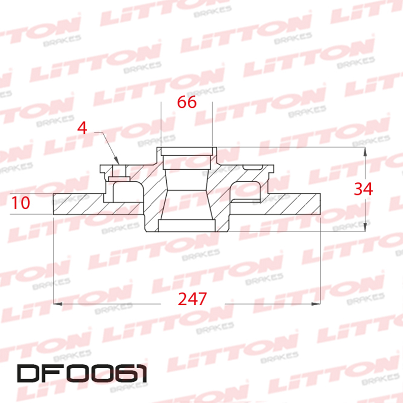 LITTON DISCO FRENO PEUGEOT 106 205 306 1.4 CITROEN C15 SAXO XANTIA S/D