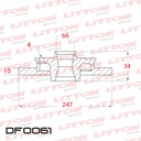 [DF0061.0500] LITTON DISCO FRENO PEUGEOT 106 205 1.0 - 1.9 306 1.4 CITROEN C15 SAXO 1.4 - 1.5 D