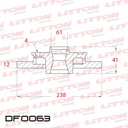 [DF0063.0500] LITTON DISCO FRENO RENAULT CLIO R9 R11 1.4 - 1.6 DACIA 1410
