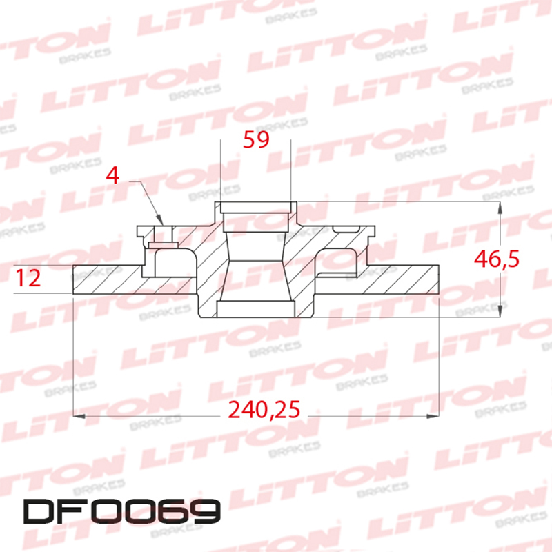 LITTON DISCO FRENO DUNA FIORINO PALIO 1.5 REGATTA SIENA UNO WAY 1.6 S/D