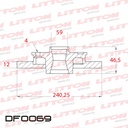 [DF0069.0500] LITTON DISCO FRENO DUNA FIORINO PALIO 1.5 REGATTA SIENA UNO WAY 1.6 S/D