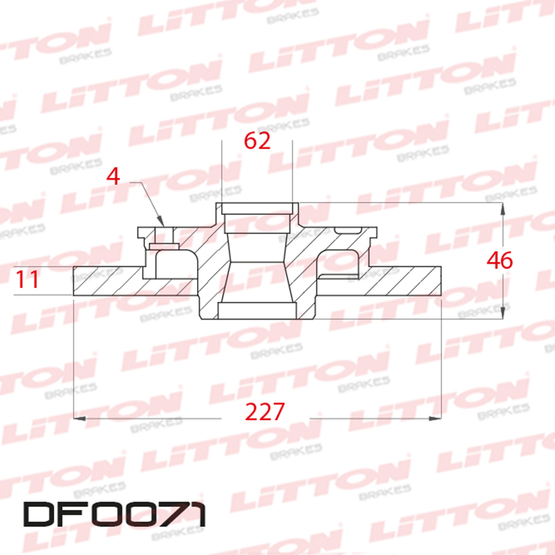LITTON DISCO FRENO FIORINO TODOS REGATTA SPAZIO 128 147 BRIO S/D