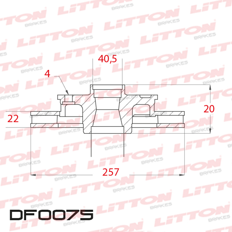 LITTON DISCO FRENO FIAT 500 LINEA CRONOS ARGO PUNTO IDEA QUBO TEMPRA 1.3 - 1.4 - 1.6 16V
