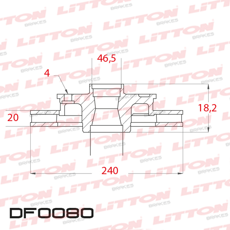 LITTON DISCO FRENO FIAT PALIO 1.3 8V 1.4 1.5 1.6 16V SIENA TODOS UNO V/D