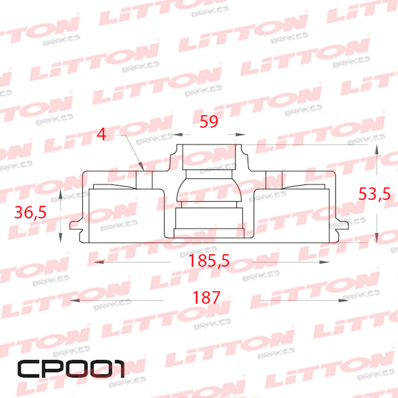 LITTON CAMPANA FRENO FIAT 128 147 DUNA FIORINO PALIO REGATTA SIENA SPAZIO UNO C/T