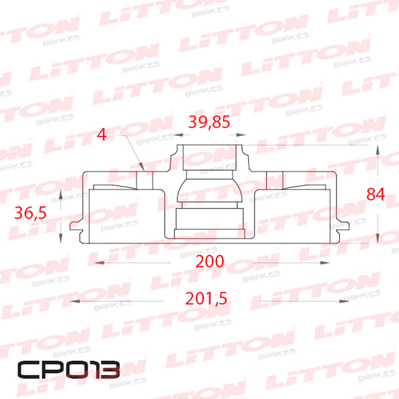 LITTON CAMPANA FRENO AGILE C/ABS CORSA TODOS C/MAZA 91/.. C/T