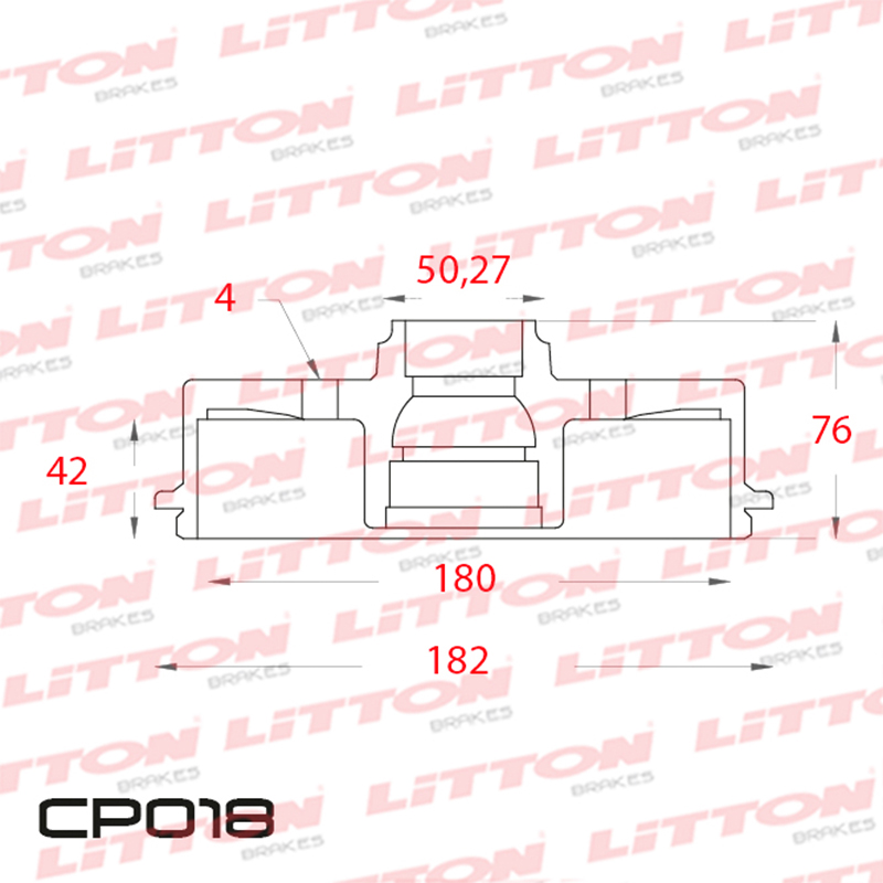 LITTON CAMPANA FRENO FORD FIESTA KA COURIER C/MAZA C/T