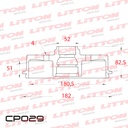 [CP029.0500] LITTON CAMPANA FRENO RENAULT CLIO R9 R11 R19 TWINGO LOGAN SYMBOL S/ABS - C/MAZA