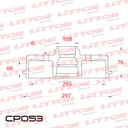 [CP053.0500] LITTON CAMPANA FRENO TOYOTA HILUX SRV 4X2 - 4X4 05/.. C/T