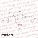 [CP920.0500] LITTON CAMPANA FRENO DEL. FORD F100 S/INSERTO METALICO 66/81