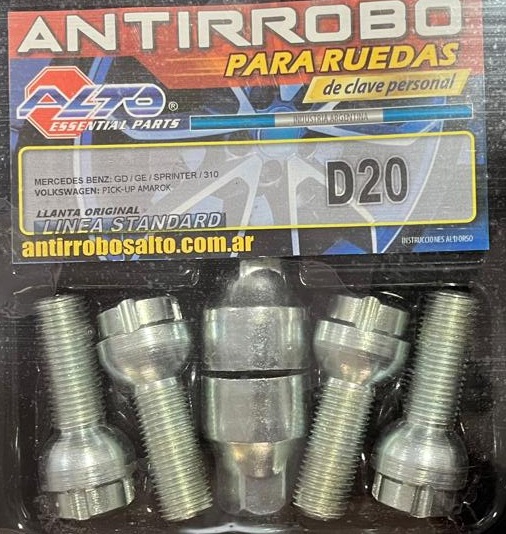 ALTO ANTIRROBO RUEDA STD LLANTA ORIGINAL MBENZ GD GE SPRINTER 310 VW PICK-UP AMAROK LINEA STANDARD
