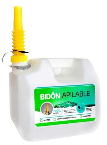DRIVEN BIDON PLASTICO PROFESIONAL 5L TRANSPARENTE  / APTO USO UNIVERSAL - ANTIVENTEO - TRABA SEG.  / DESCARGA A 45 GRADOS