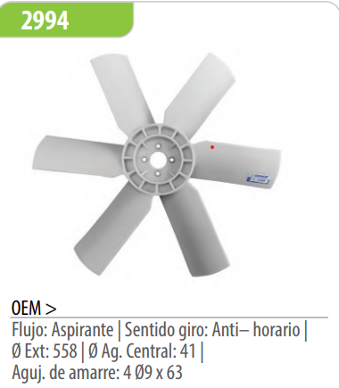 OMER PALA PERKINS 305 - 6 654 ZANELLO W56 180HP