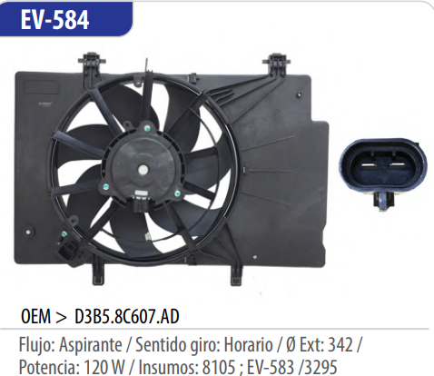 OMER ELECTRO FIESTA KINETIC 1.6 2010-2013 CON ENCAUZADOR