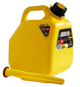 DRIVEN BIDON PLASTICO PROFESIONAL 5L AMARILLO APTO COMBUSTIBLE ANTIESTATICO - ANTIVENTEO - TRABA SEG. DESCARGA A 45 GRADOS DIESEL