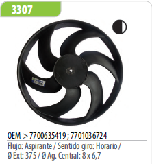 OMER PALA RENAULT 19 1.6 93-01;1.8 93-01;1.9D 94-01/1.6 94-01;1.9D 91-01/WILLIAMS 2.0 94-96;1.4 92-05;1.6 91-09;1.8 95-98/EXPRESS 1.6 96-01;1.9D 95-02/KANGOO