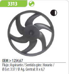 OMER PALA CITROEN BERLINGO DW8 FURGON 1.9D 98-10/DW8 MULTISPACE 1.9D 01-10/MULTISPACE 2.0 HDI 02-06/XUD9 FURGON 1.9D 98-10/XUD9 MULTISPACE 1.9D 98-06/ZX 1.9 93- 99/P.306 1.9D 95-02/PARTNER