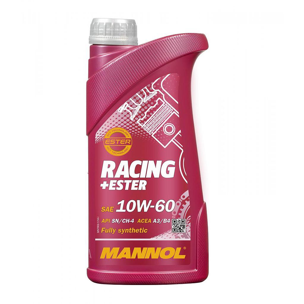 MANNOL LUBRICANTE SINTETICO Racing + Ester 10W-60 - 1L	API SN/CH-4 - ACEA A3/B3/B4