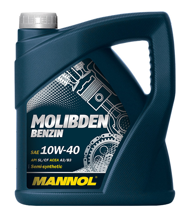 MANNOL LUBRICANTE SEMISINTETICO Molibden Benzin 10W-40 - 4L	API SL/CF - ACEA A3/B3