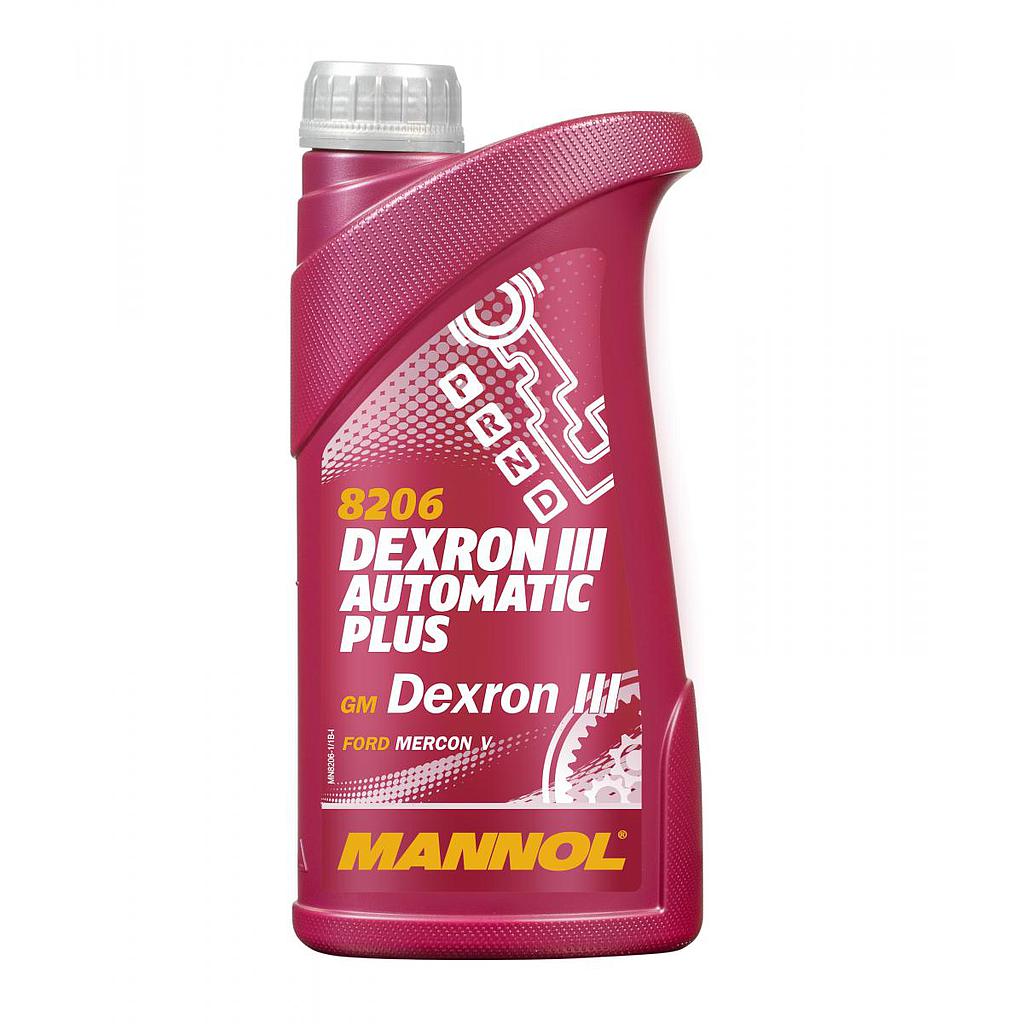 MANNOL LUBRICANTE SINTETICO Dexron III ATF Automatic Plus - 1L	GM DEXRON III H/G/F - FORD Mercon V