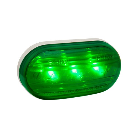 BAIML FARO ELECTRONICO BIVOLTAJE OVAL CHICO 3 LEDS VERDE  