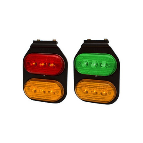 BAIML JUEGO FARO FLEXIBLE ELECTRONICO BIVOLTAJE 12/24V ROJO/AMBAR - VERDE/AMBAR