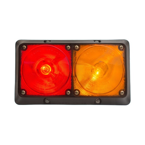 BAIML JUEGO FARO TRASERO RECTANGULAR ROJO//AMBAR