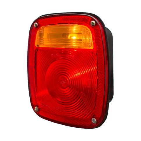 BAIML JUEGO FARO TRASERO RECTANGULAR ROJO//AMBAR  /CON VENTANA ILUMINA PATENTE