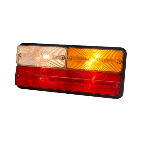 BAIML JUEGO FARO TRASERO RECTANGULAR ROJO//AMBAR//CRISTAL