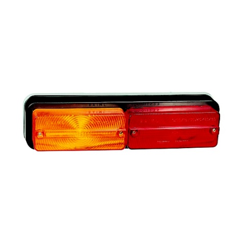 BAIML JUEGO FARO TRASERO RECTANGULAR BIP-UNIPOLAR ROJO/AMBAR