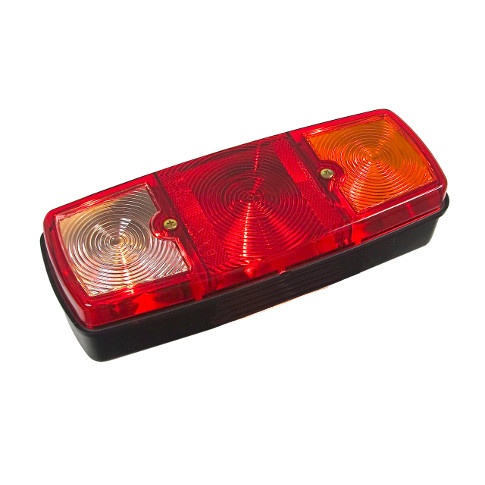 BAIML JUEGO FARO TRASERO RECTANGULAR ROJO//AMBAR//CRISTAL  /BIP-UNIPOLAR - SIN VENTANA ILUMINA PATENTE