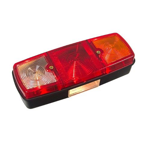 BAIML JUEGO FARO TRASERO RECTANGULAR CRISTAL//ROJO//AMBAR  /BIP-UNIPOLAR - CON VENTANA ILUMINA PATENTE