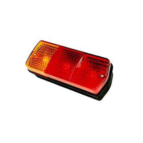 BAIML JUEGO FARO TRASERO RECTANGULAR UNIPOLAR ROJO//AMBAR  /CON VENTANA ILUMINA PATENTE