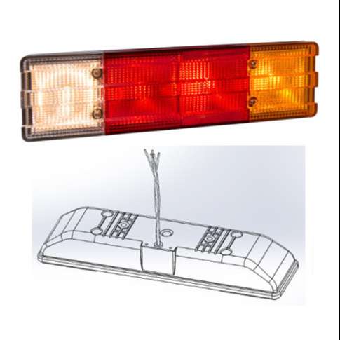 BAIML FARO TRASERO TIPO MB SALIDA SIMPLE DE CABLES S/VENTANA  /DERECHO POSICION STOP  GIRO Y RETROCESO 