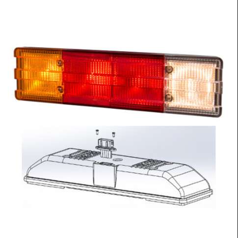 BAIML FARO TRASERO TIPO MB FICHA DE 5 VIAS S/VENTANA IZQUIER  /POSICION STOP  GIRO Y RETROCESO 
