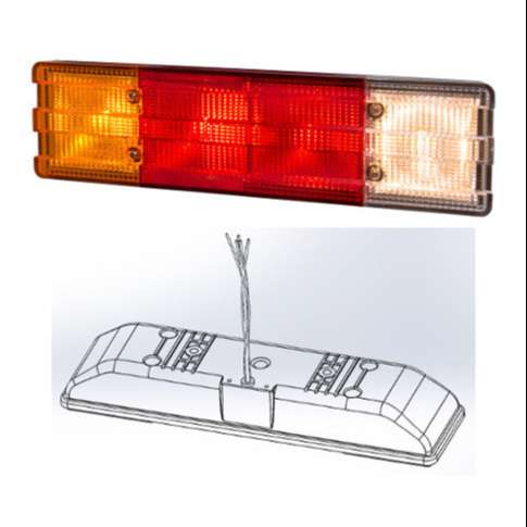 BAIML FARO TRASERO TIPO MB SALIDA SIMPLE DE CABLES S/VENTANA  /IZQUIERDO POSICION STOP GIRO Y RETROCESO 